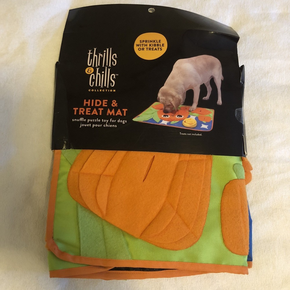 Pet Treat Mat,  Thrills And Chills Pet Mat Treat Hading Pet Mat Halloween Themed